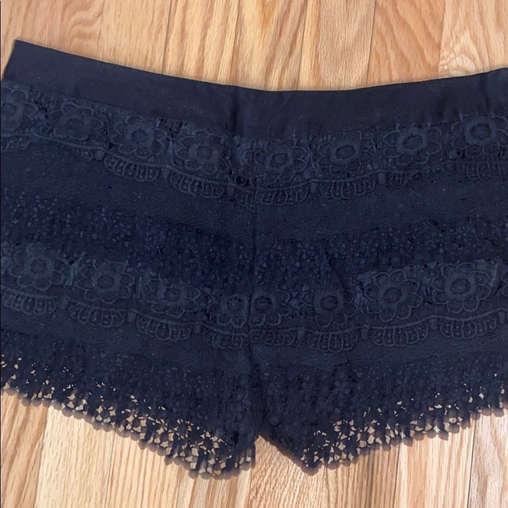 Black Ruffled Shorts